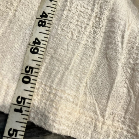 NOS NWT Dotti Cotton Textured Ivory Button Down Maxi Coverup Sleeveless Dress XL - Picture 8 of 9